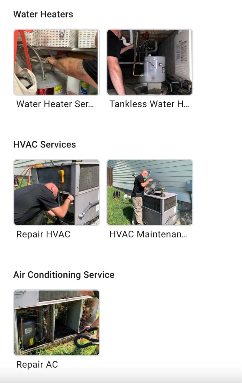 Products Services GBP HVAC